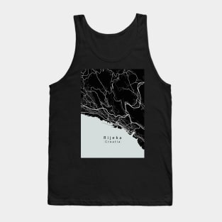 Rijeka Croatia City Map dark Tank Top